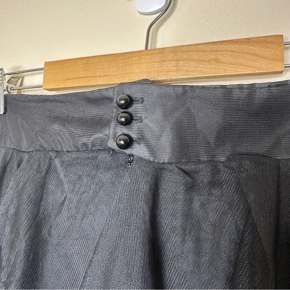 Rinascimento Italy Edwardian Steampunk Goth Black Layered Tulle Skirt Size S - Picture 4 of 8